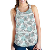 Shell polynesian tribal  Women Racerback Tank Top