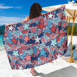 Hand Drawn Colorful Starfish Sarong