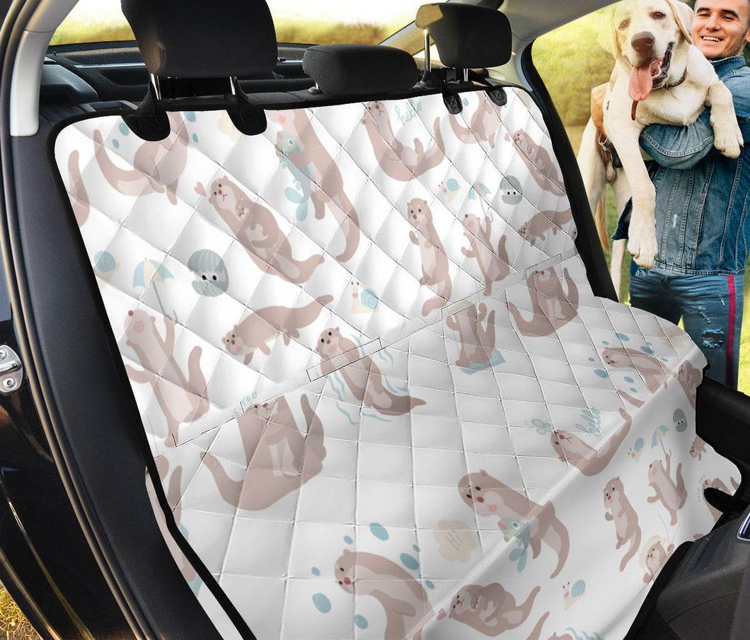 Cute Sea Otters Pattern Dog Car Seat Covers