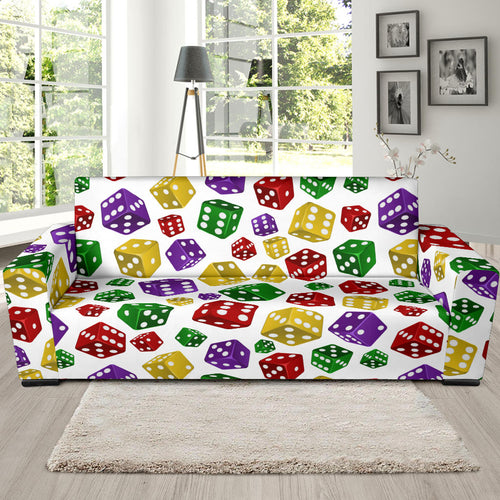 Dice Pattern Print Design 03 Sofa Slipcover