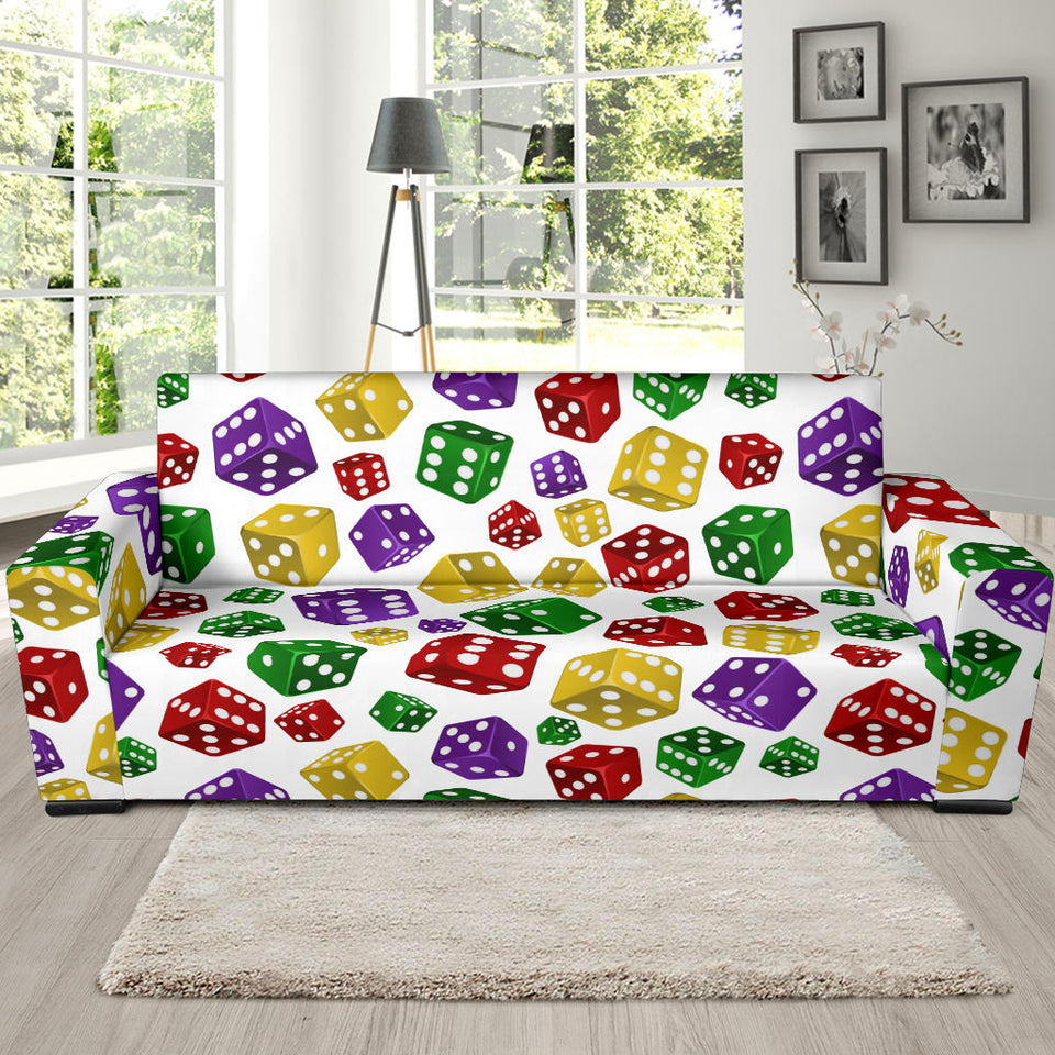 Dice Pattern Print Design 03 Sofa Slipcover