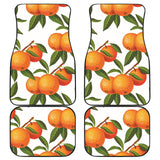Oranges Pattern Background Front And Back Car Mats