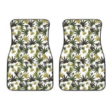 Canabis Marijuana Weed Pattern Print Design 05 Front Car Mats