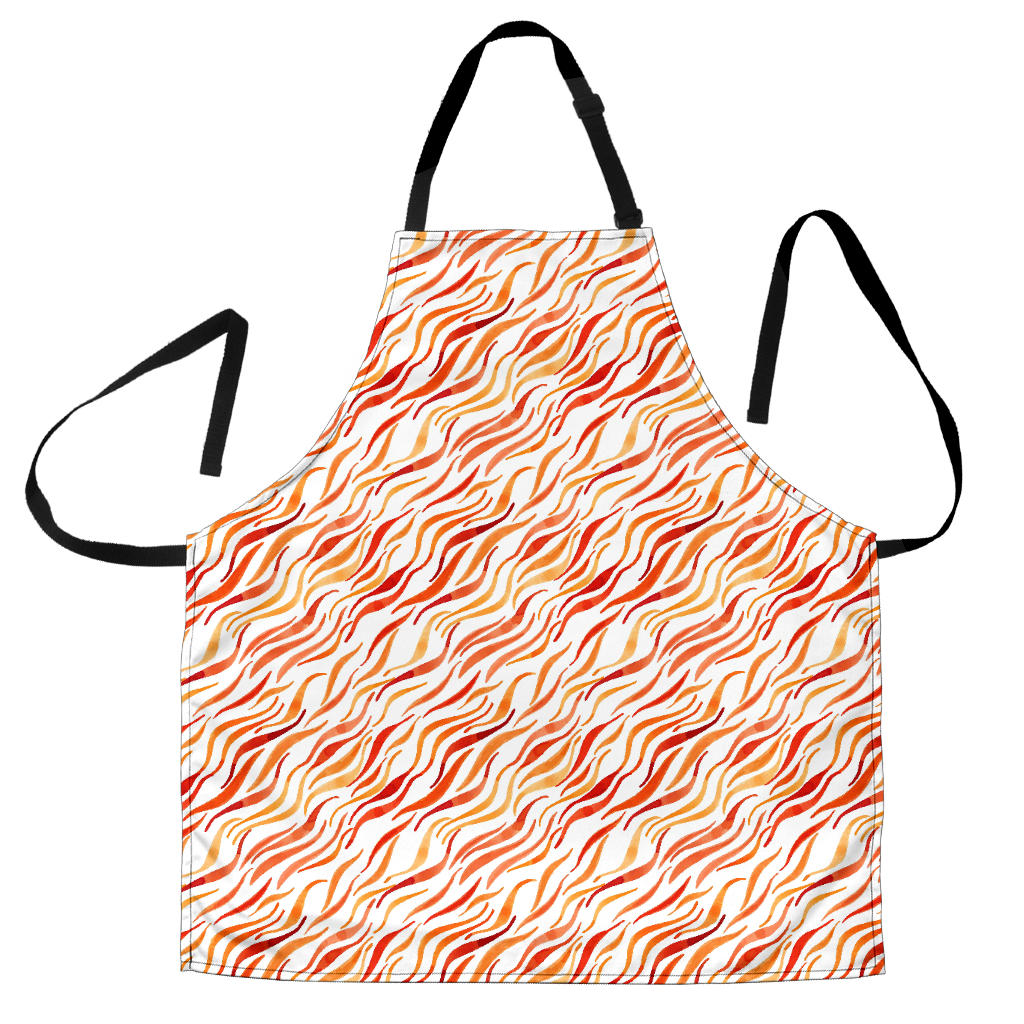 Fire Flame Watercolor Pattern Adjustable Apron