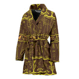 Egypt Hieroglyphics Pattern Print Design 03 Women's Bathrobe