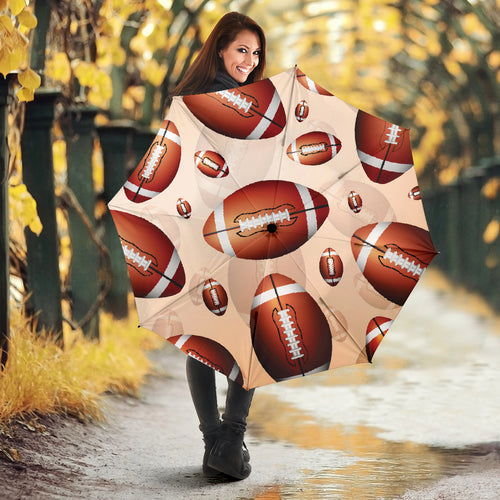American Football Ball Design Pattern Umbrella