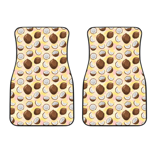 Coconut Pattern Print Design 05 Front Car Mats