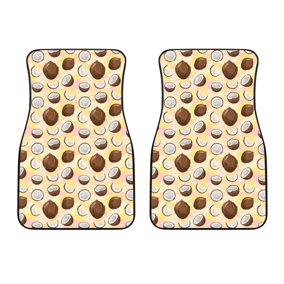 Coconut Pattern Print Design 05 Front Car Mats