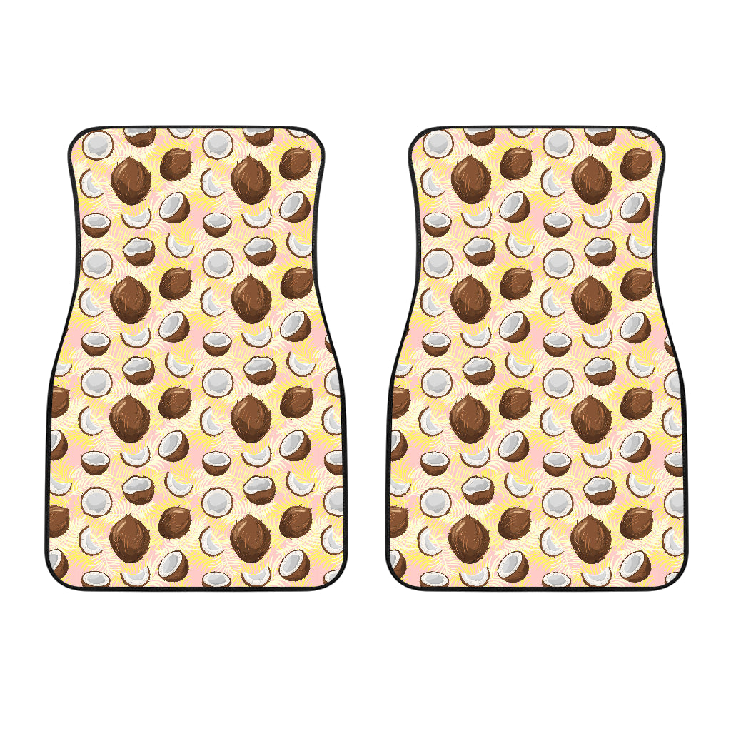 Coconut Pattern Print Design 05 Front Car Mats