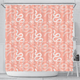 Snake Lilies Flower Pattern Shower Curtain Fulfilled In US