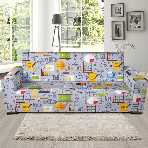 Math Pattern Print Design 04 Sofa Slipcover
