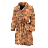 Brick Printed Pattern Print Design 04 Men's Bathrobe