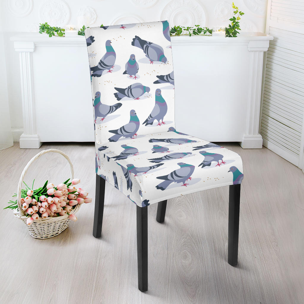 Pigeon Pattern Print Design 03 Dining Chair Slipcover