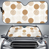 Gold Texture Mushroom Pattern Car Sun Shade