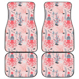 Octopus Winter Hat Garland Fish Candy Seaweed Coral Starfish Front And Back Car Mats
