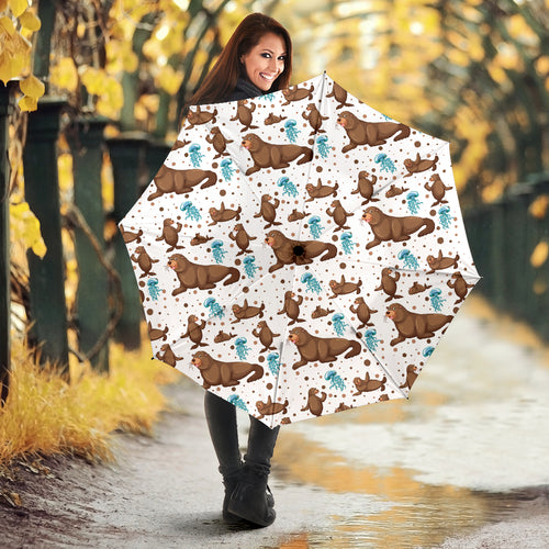 Sea Lion Seals Jellyfish Pattern Umbrella