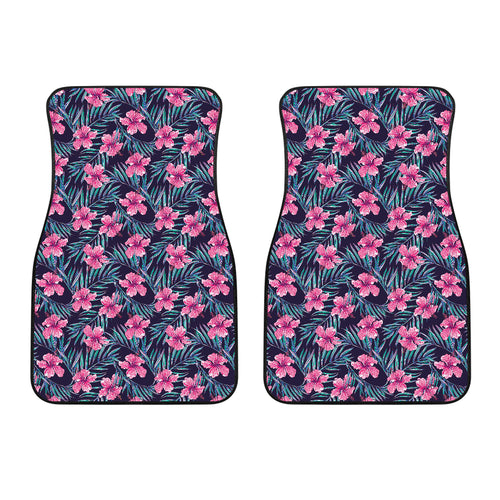 Hibiscus Pattern Print Design 05 Front Car Mats