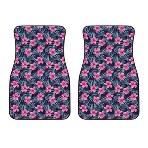 Hibiscus Pattern Print Design 05 Front Car Mats