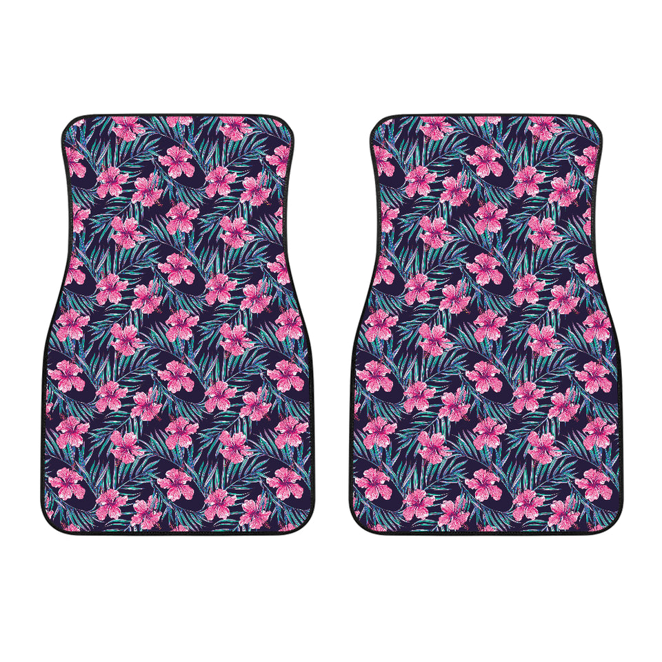 Hibiscus Pattern Print Design 05 Front Car Mats