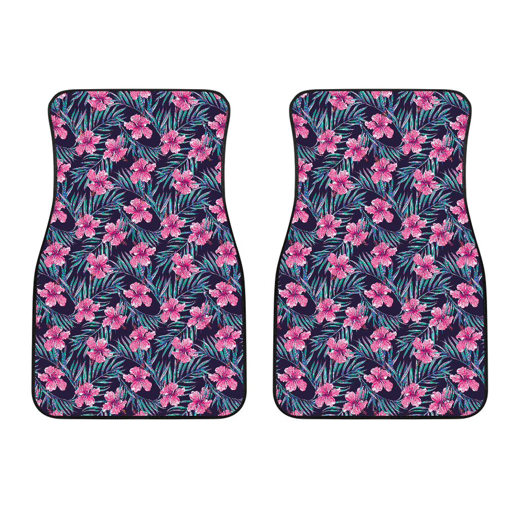 Hibiscus Pattern Print Design 05 Front Car Mats