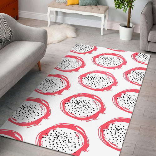 Hand Drawn Dragon Fruit Area Rug