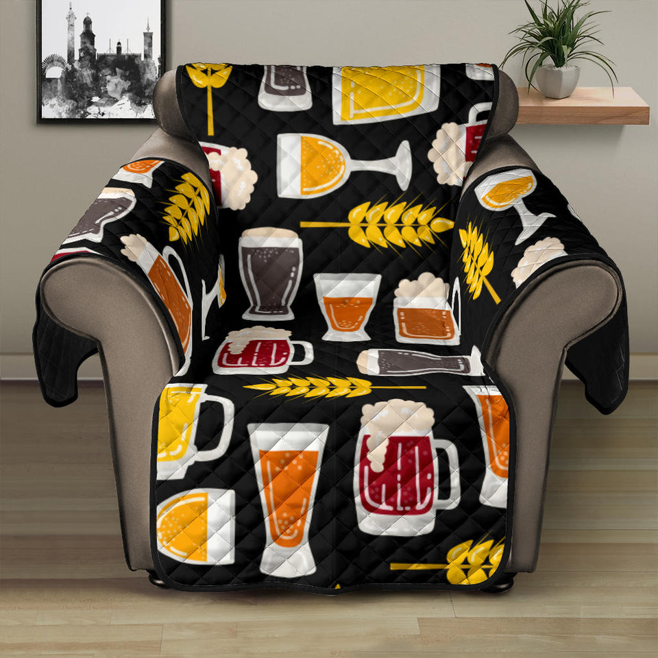 Beer type pattern Recliner Cover Protector