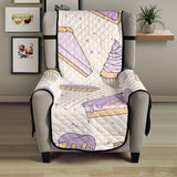 Cakes pies tarts muffins and eclairs purple blueberry topping pattern Chair Cover Protector