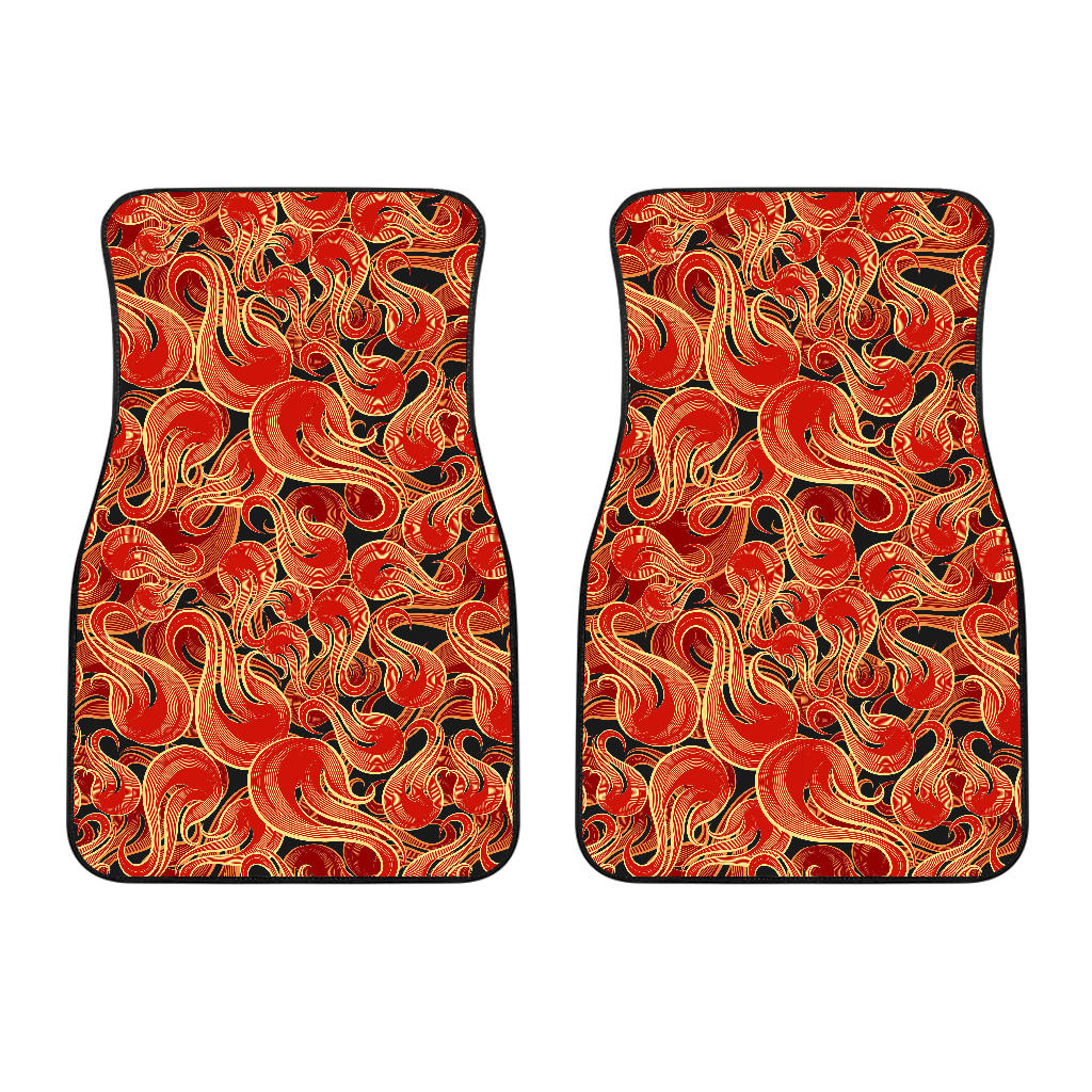 Fire Flame Pattern Front Car Mats