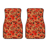 Fire Flame Pattern Front Car Mats