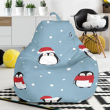 Cute Penguin Christmas Snow Pattern Bean Bag Cover
