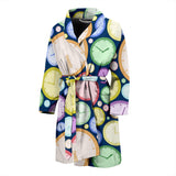 Colorful Clock Background Men'S Bathrobe