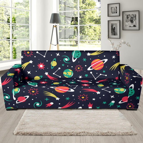 Colorful Space Pattern Planet Star Sofa Slipcover