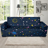 Space Pattern With Planets, Comets, Constellations And Stars Sofa Slipcover