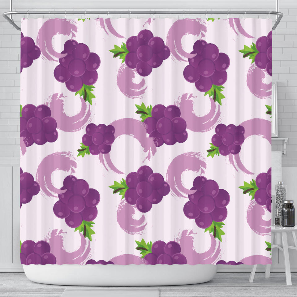 Cute Grape Pattern Shower Curtain Fulfilled In US