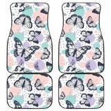 Butterfly Pattern Front And Back Car Mats