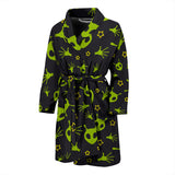 Alien Pattern Print Design 02 Men's Bathrobe