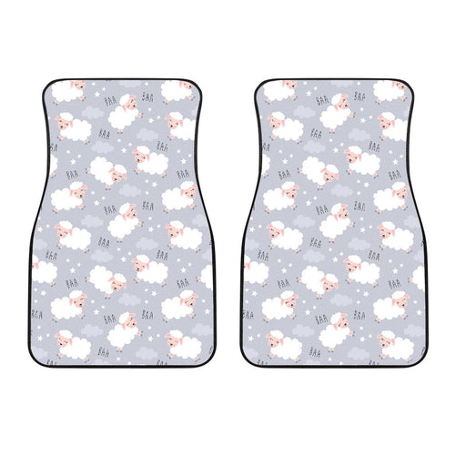 Sweet Dreams Sheep Pattern Front Car Mats