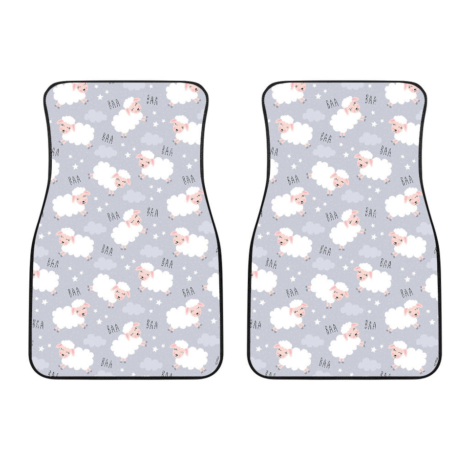 Sweet Dreams Sheep Pattern Front Car Mats