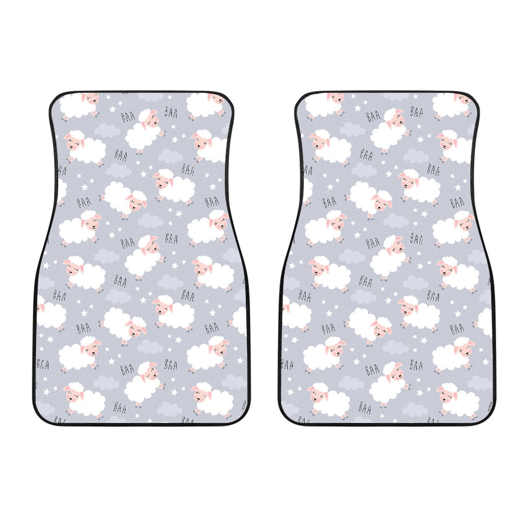 Sweet Dreams Sheep Pattern Front Car Mats