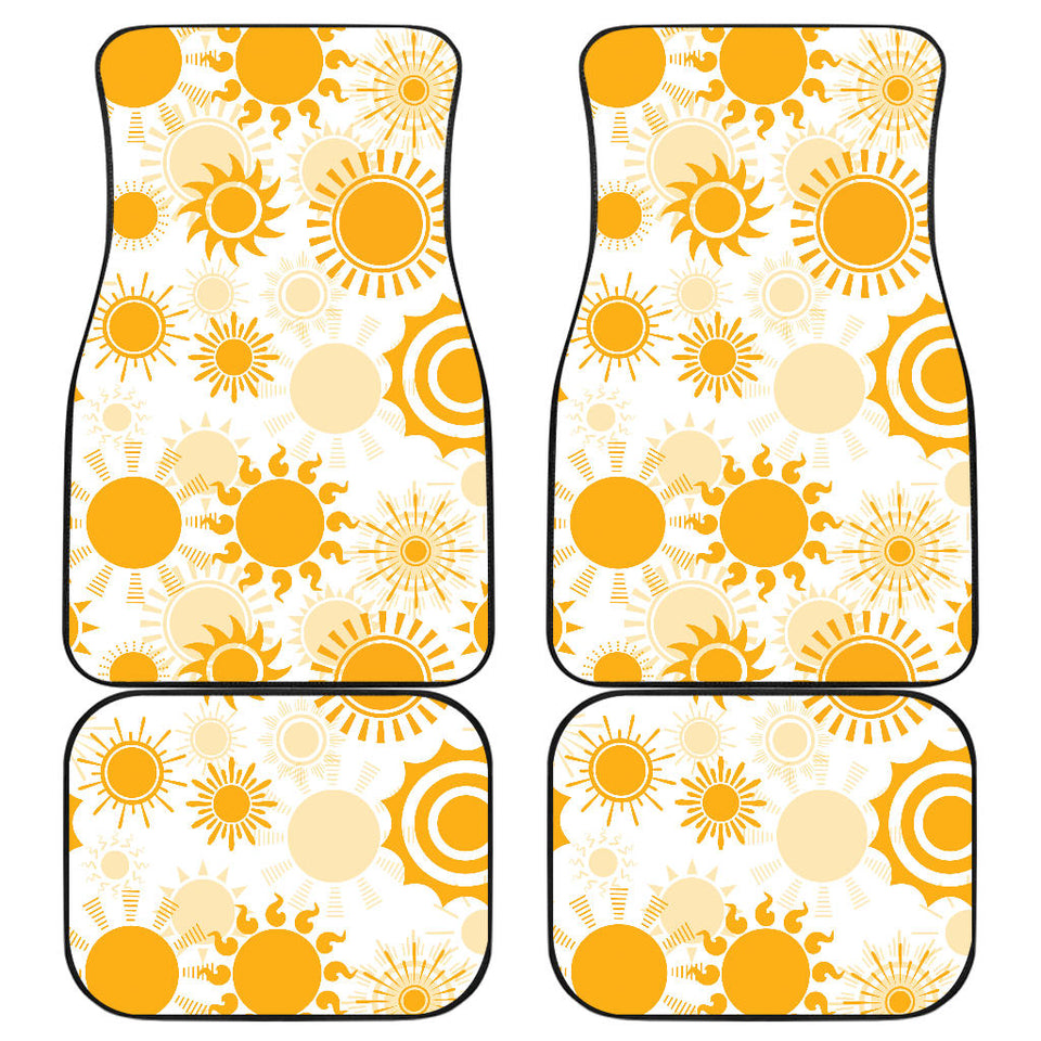 Sun Design Pattern Front And Back Car Mats