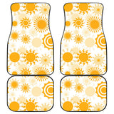 Sun Design Pattern Front And Back Car Mats