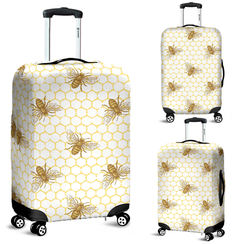 Bee Honeycomb Seamless Design Pattern Luggage Covers
