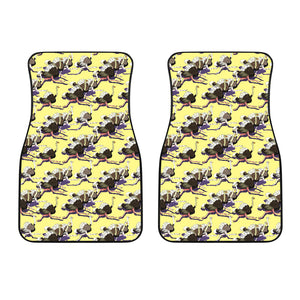Ostrich Pattern Print Design 04 Front Car Mats