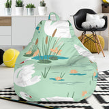 White Swan Lake Pattern Bean Bag Cover