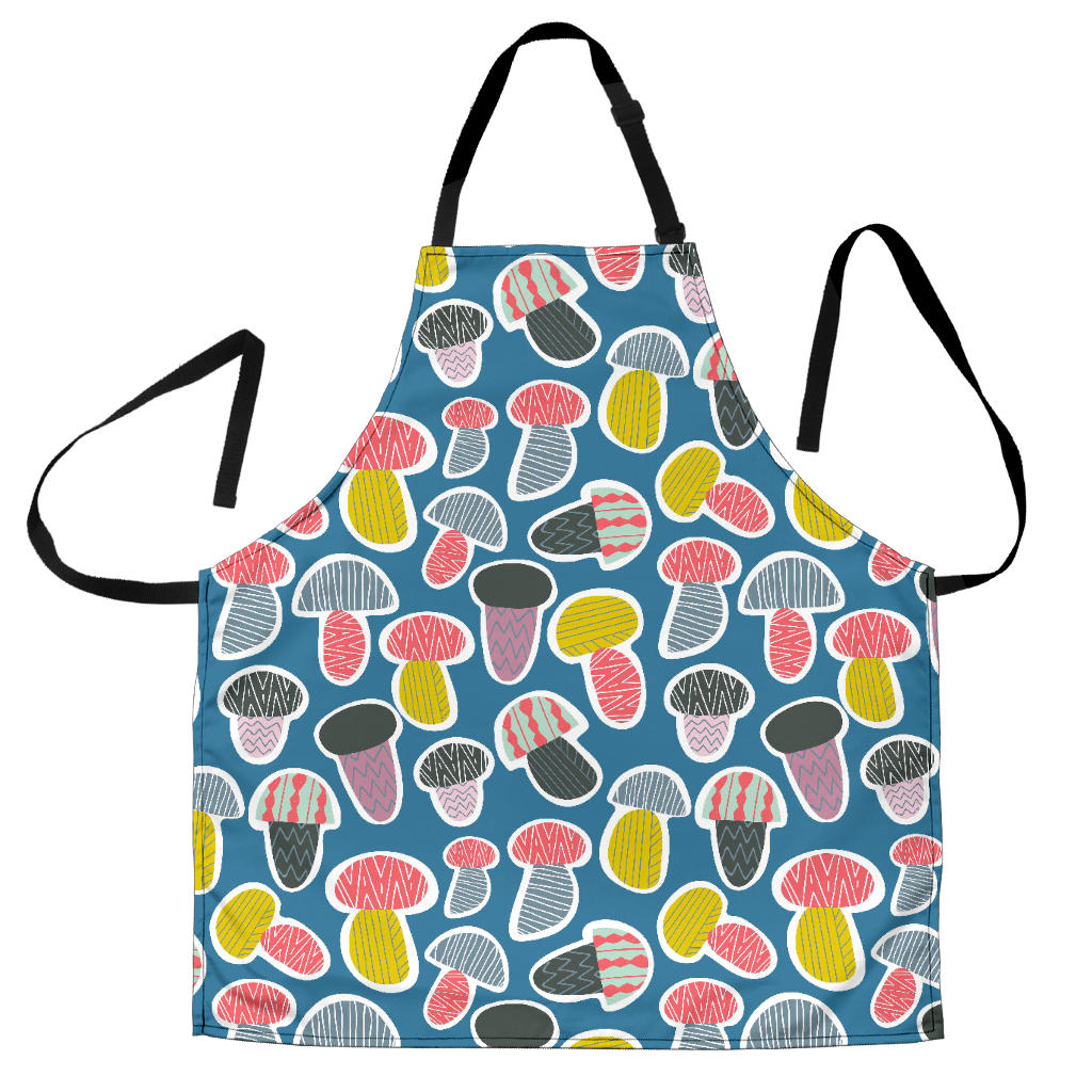 Colorful Mushroom Design Pattern Adjustable Apron