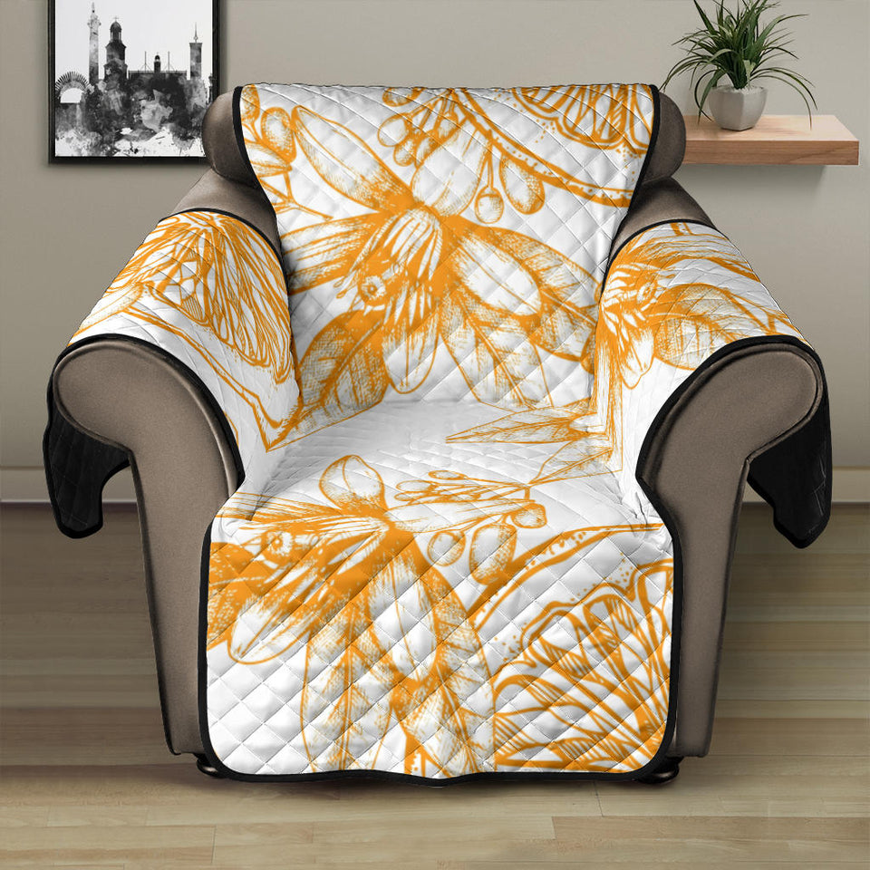 hand drawn orange fruit pattern Recliner Cover Protector