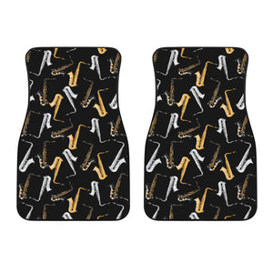 Saxophone Design Pattern Front Car Mats