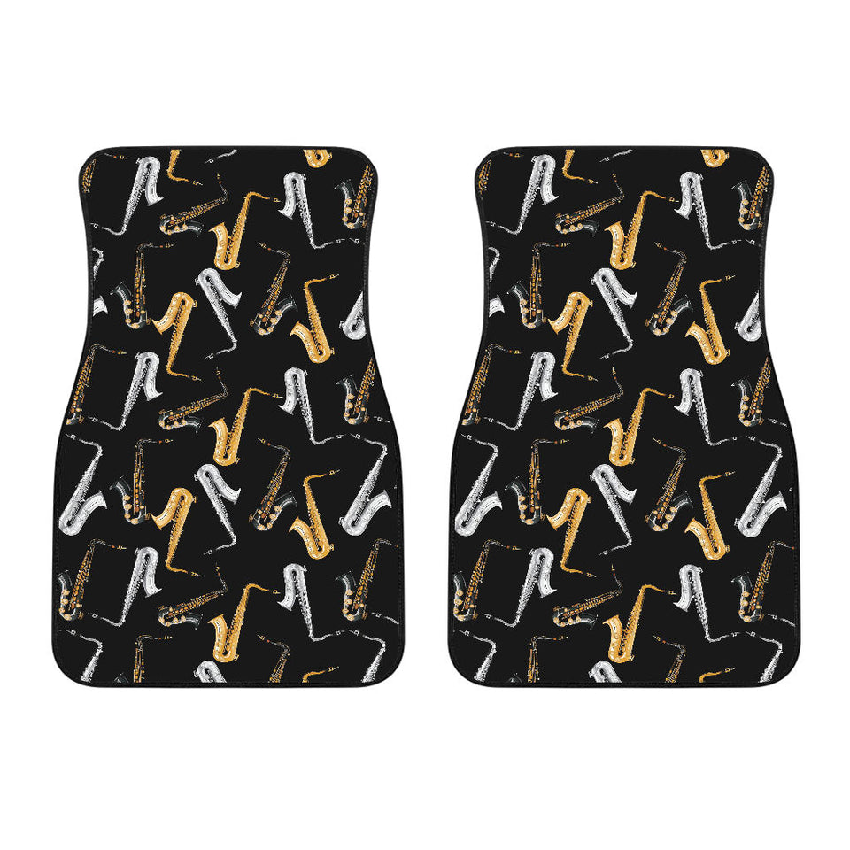 Saxophone Design Pattern Front Car Mats