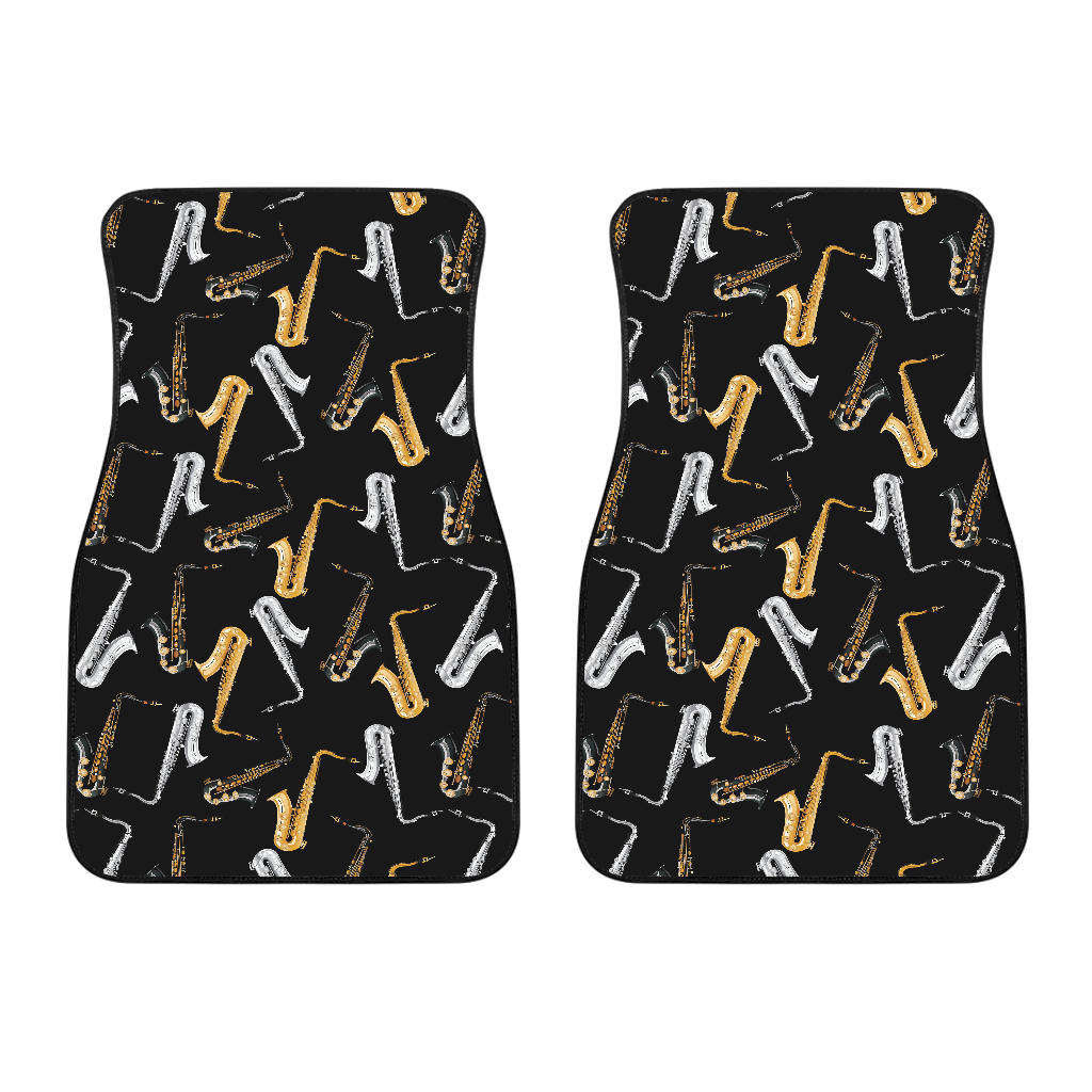Saxophone Design Pattern Front Car Mats