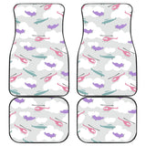 Helicopter Plane Pattern Front And Back Car Mats